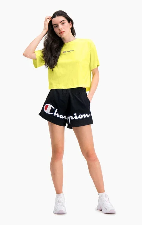 Футболка укороченная женская Champion Script Logo Cropped Boxy T-shirt