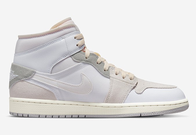 Кроссовки Jordan 1 Mid SE Inside Out Craft Inside/Out White/Grey