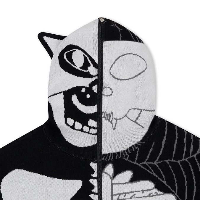 Свитер RIPNDIP Skelly Nerm Knit Hoodie Black/White