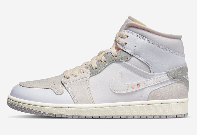 Кроссовки Jordan 1 Mid SE Inside Out Craft Inside/Out White/Grey